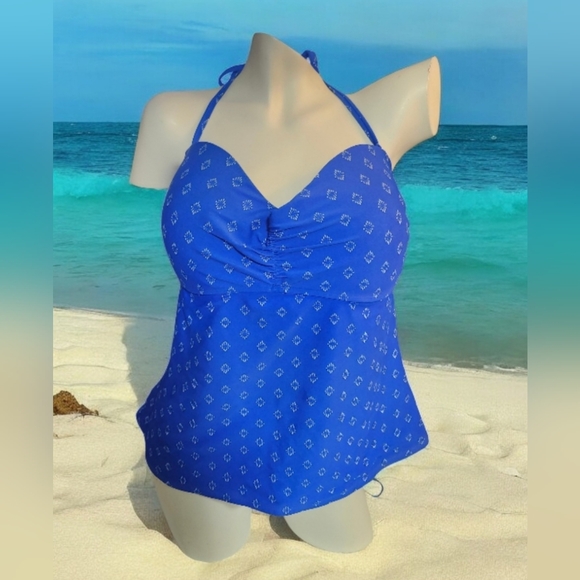 Old Navy Blue Tankini Top - Picture 1 of 4